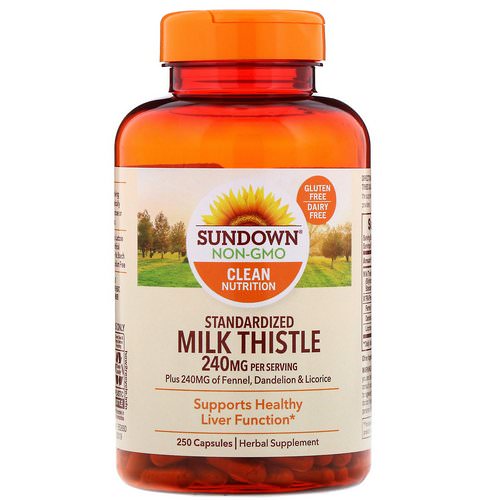 Sundown Naturals, Standardized Milk Thistle, 240 mg, 250 Capsules Review