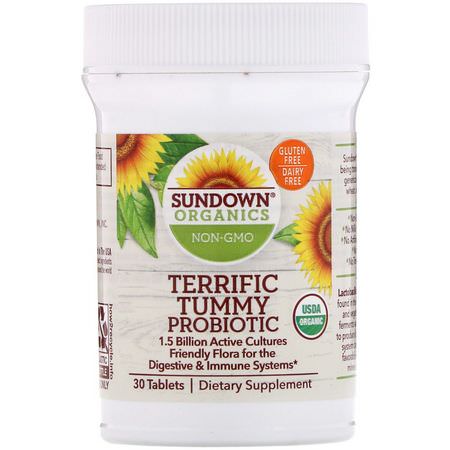 Sundown Organics Probiotic Formulas - 益生菌, 消化, 補品