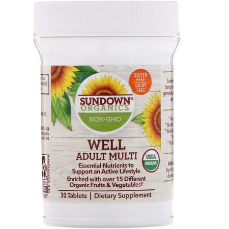 Sundown Organics Multivitamins - 多種維生素, 補品