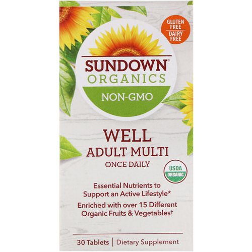Sundown Organics, Well Adult Multi, Once Daily, 30 Tablets Review