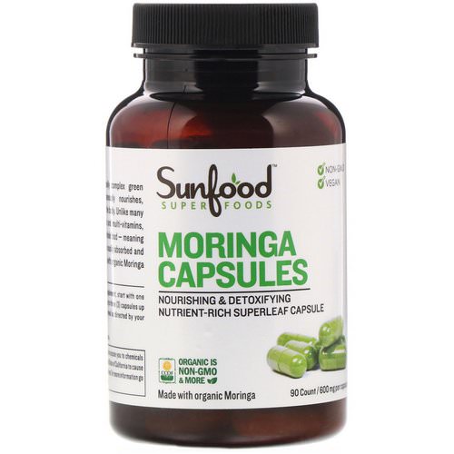 Sunfood, Moringa Capsules, 600 mg, 90 Capsules Review