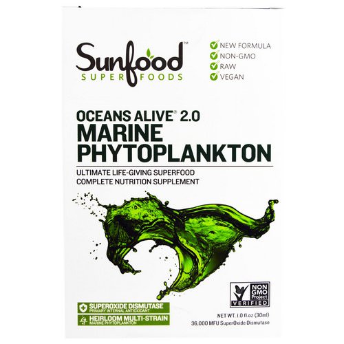 Sunfood, Ocean's Alive 2.0 Marine Phytoplankton, 1 fl oz (30 ml) Review