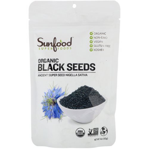 Sunfood, Organic Black Seeds, 4 oz (113 g) Review