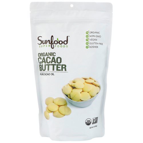 Sunfood, Organic Cacao Butter, 1 lb (454 g) Review
