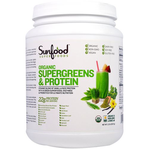 Sunfood, Organic Supergreens & Protein, 2.2 lb (997.9 g) Review