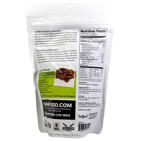 杏仁, 種子: Sunfood, RAW Organic, Heirloom Almonds, 8 oz (227 g)