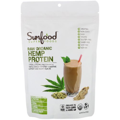 Sunfood, Raw Organic Hemp Protein, 8 oz (227 g) Review