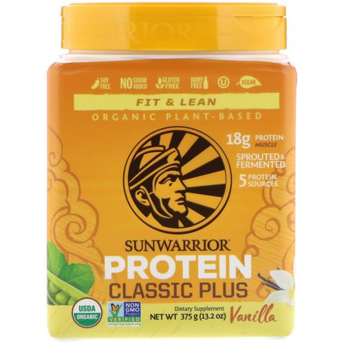 Sunwarrior, Classic Plus Protein, Organic Plant Based, Vanilla, 13.2 oz (375 g) Review