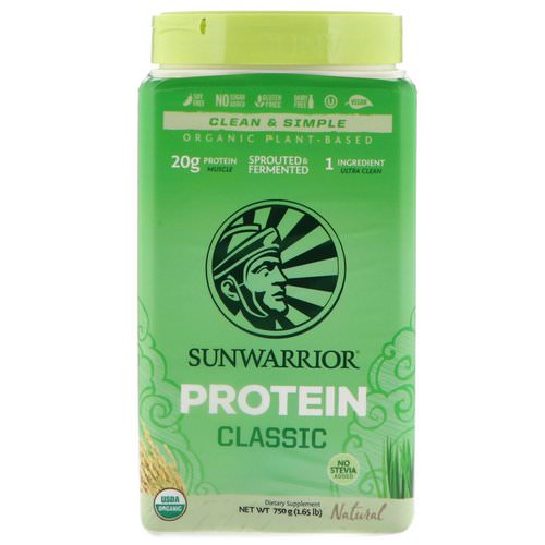 Sunwarrior, Classic Protein, Organic Plant-Based, Natural, 1.65 lb (750 g) Review