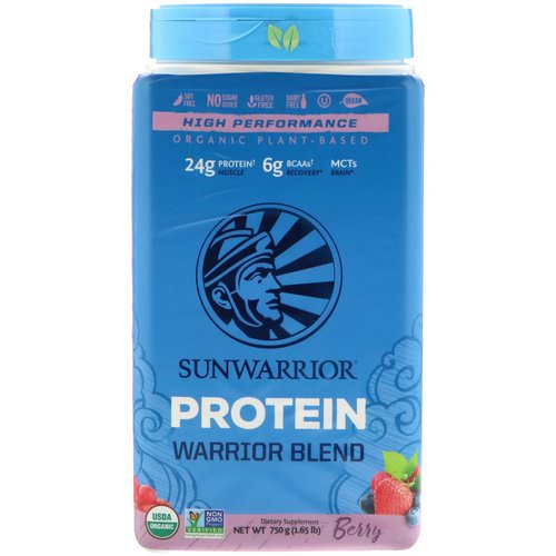 Sunwarrior, Warrior Blend Protein, Organic Plant-Based, Berry, 1.65 lb (750 g) Review