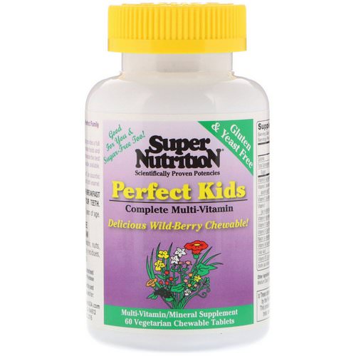 Super Nutrition, Perfect Kids Complete Multi-Vitamin, Wild-Berry Flavor, 60 Vegetarian Chewable Tablets Review