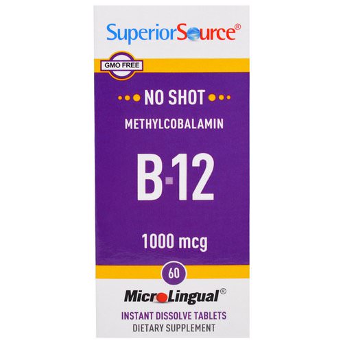 Superior Source, Methylcobalamin B-12, 1000 mcg, 60 MicroLingual Instant Dissolve Tablets Review