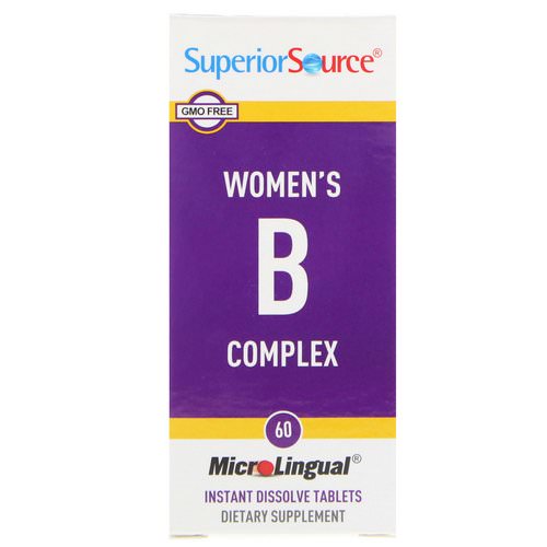 Superior Source, Women's B Complex, 60 MicroLingual Instant Dissolve Tablets Review
