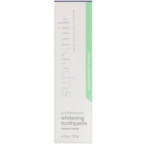 Supersmile, Professional Whitening Toothpaste, Jasmine Green Tea Mint, 4.2 oz (119 g) Review