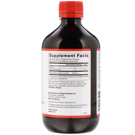 清潔, 排毒: Swisse, Chlorophyll, Mixed Berry Flavor Liquid Tonic, 16.9 fl oz (500 ml)