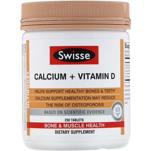 Swisse, Ultiboost, Calcium + Vitamin D, 250 Tablets Review
