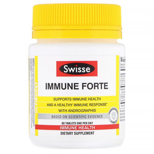 Swisse, Ultiboost, Immune Forte, 60 Tablets Review