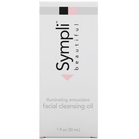 面油, 面霜: Sympli Beautiful, Illuminating Antioxidant Facial Cleansing Oil, 1 fl oz (30 ml)