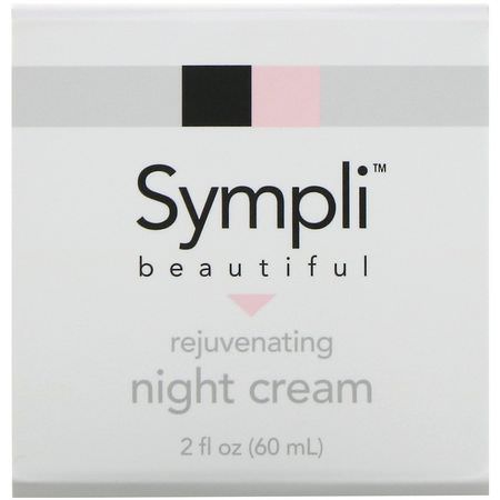 夜間保濕霜, 乳霜: Sympli Beautiful, Rejuvenating Night Cream, 2 fl. oz (60 ml)