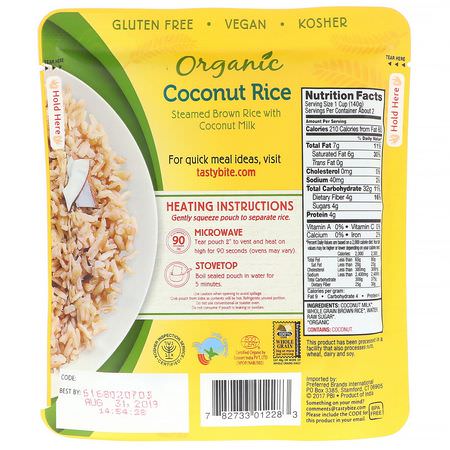 : Tasty Bite, Organic, Coconut Rice, 8.8 oz (250 g)