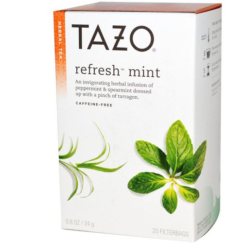 Tazo Teas, Herbal Tea, Refresh Mint, Caffeine-Free, 20 Filterbags, 0.8oz (24 g) Review