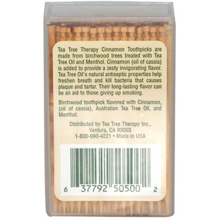 牙籤, 牙科: Tea Tree Therapy, Cinnamon Toothpicks, 100 Approx.