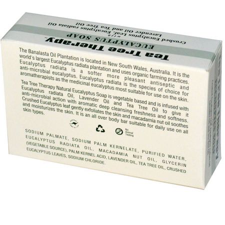 香皂, 淋浴: Tea Tree Therapy, Eucalyptus Soap, 3.5 oz (99.2 g) Bar