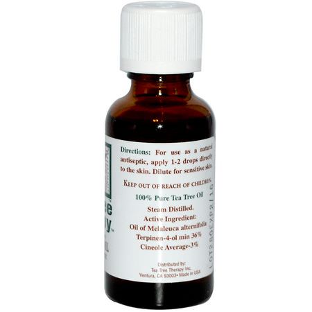 皮膚護理, 茶樹油外用: Tea Tree Therapy, Tea Tree Oil, 1 fl oz (30 ml)