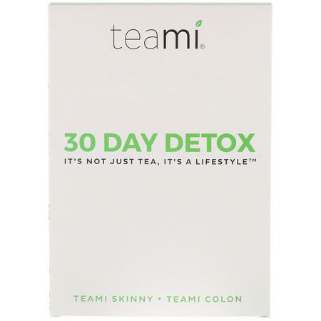 清潔, 排毒: Teami, 30 Day Detox, Skinny Tea Blend + Colon Tea Blend, 1 Kit