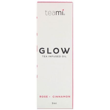 面油, 面霜: Teami, Glow, Tea Infused Facial Oil, Rose Cinnamon, 2 oz