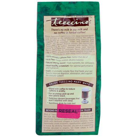 草藥替代咖啡, 咖啡: Teeccino, Chicory Herbal Coffee, Organic French Roast, Dark Roast, Caffeine Free, 11 oz (312 g)