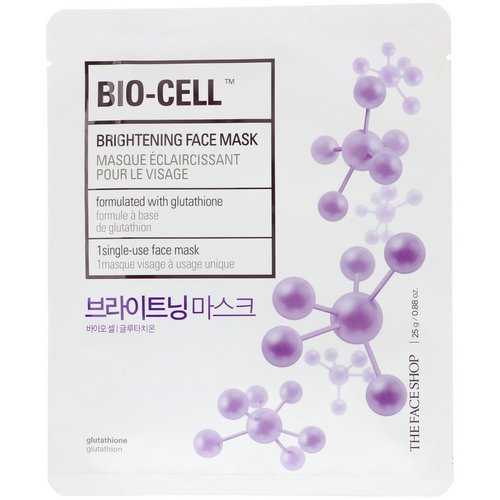 The Face Shop, Bio-Cell, Brightening Face Mask, 1 Single-Use Face Mask Review