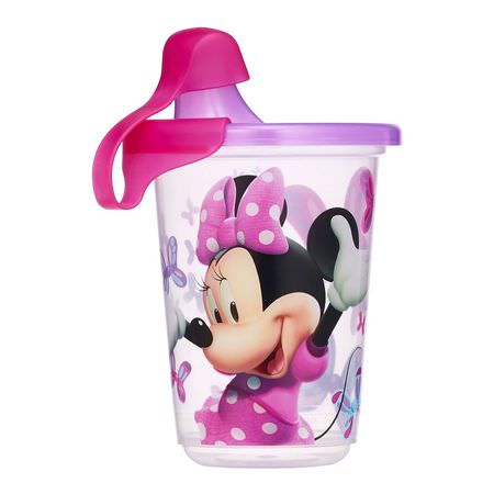 杯子, 孩子餵養: The First Years, Disney Minnie Mouse, Sippy Cups, 9+ Months, 3 Pack - 10 oz (296 ml)