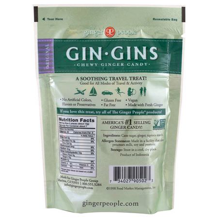 糖果, 巧克力: The Ginger People, Gin·Gins, Chewy Ginger Candy, Original, 3 oz (84 g)