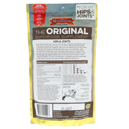 礦物質, 寵物維生素: The Missing Link, For Canine Hips & Joints, Powder Formula, 1 lb (454 g)