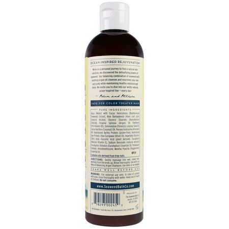 護髮素, 護髮: The Seaweed Bath Co, Natural Balancing Argan Conditioner, Eucalyptus & Peppermint, 12 fl oz (360 ml)