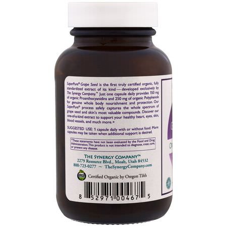 The Synergy Company Grape Seed Extract - 葡萄籽提取物, 抗氧化劑, 補品