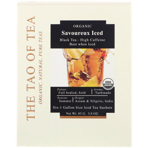 The Tao of Tea, Savoureux Iced Tea, Black Tea, 6 -1 Gallon Sized Sachets, 3.0 oz (85 g) Review