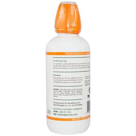 : TheraBreath, Fresh Breath Water Additive, For Dogs and Cats, Mild Flavor, 16 fl oz (473 ml)