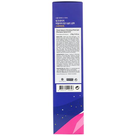 洗髮水, K美容護髮, 護理: Think Nature, Himalaya Pink Salt Shampoo, Spearmint, 9.52 oz (270 g)