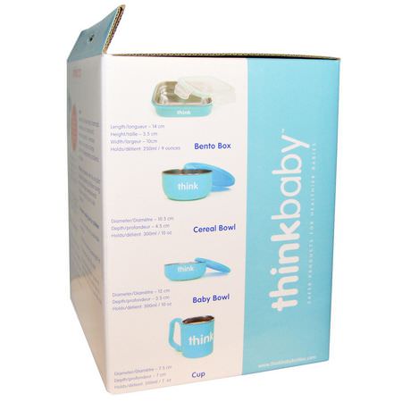 禮品套裝: Think, Thinkbaby, The Complete BPA-Free Feeding Set, Light Blue, 1 Set