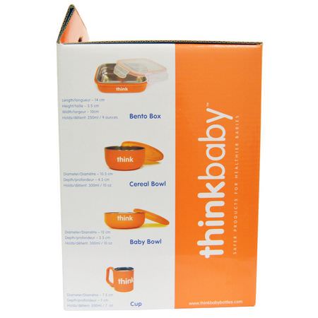 禮品套裝: Think, Thinkbaby, The Complete BPA-Free Feeding Set, Orange, 1 Set