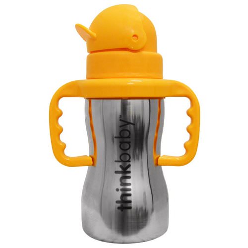 Think, Thinkbaby, Thinkster of Steel Bottle, Orange, 1 Straw Bottle, 10 oz (290 ml) Review