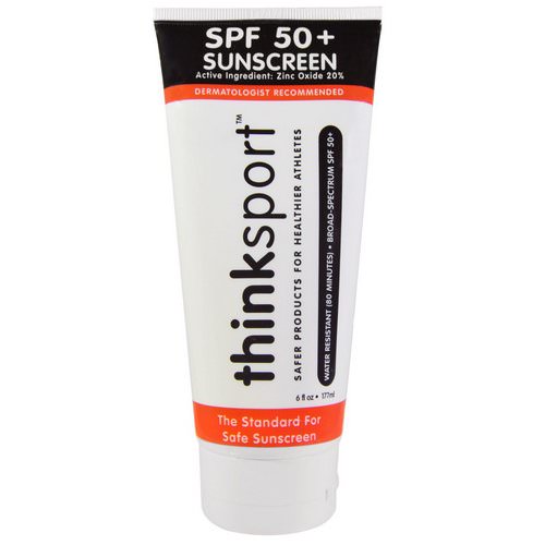 Think, Thinksport, Sunscreen, SPF 50+, 6 fl oz (177 ml) Review