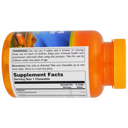 流感, 咳嗽: Thompson, C500 mg Chewable, Natural Orange Flavor, 60 Chewables