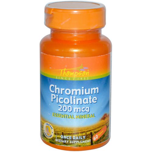 Thompson, Chromium Picolinate, 200 mcg, 60 Tablets Review