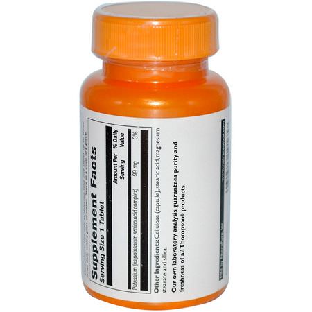 鉀, 礦物質: Thompson, Potassium, 99 mg, 90 Tablets