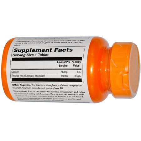 流感, 咳嗽: Thompson, Zinc, 50 mg, 60 Tablets