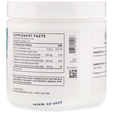 流感, 咳嗽: Thorne Research, Buffered C Powder, 8.15 oz (231 g)