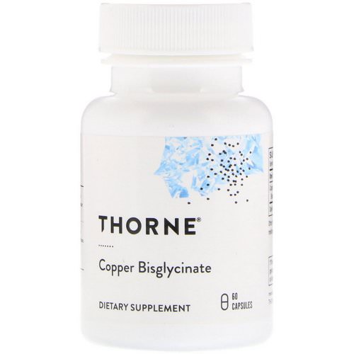 Thorne Research, Copper Bisglycinate, 60 Capsules Review